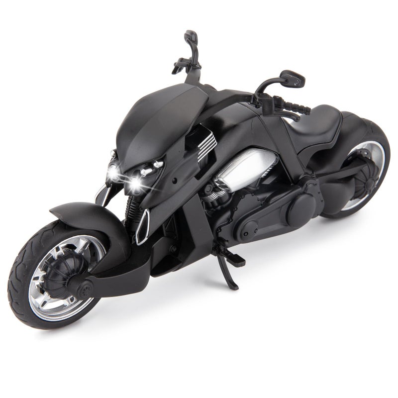 BDTCTK 112 Compatible for Travertson Vrex Motorcycle Toy Car Model Car Collection and Decoration Gift Toy for Adults and Kids Boy Girl Black - Image 3