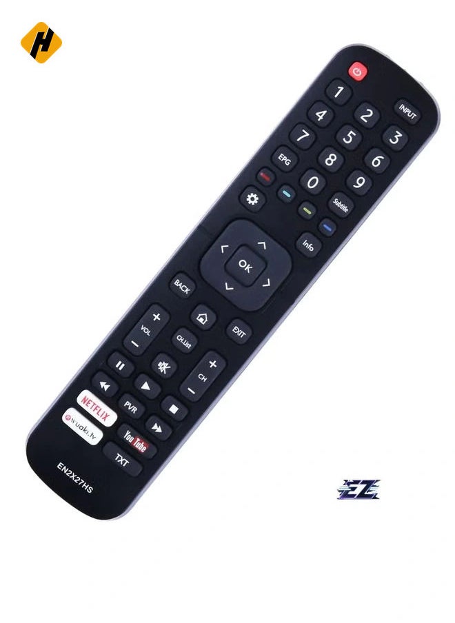 HuHa - New Replacement Remote Control for EN2X27HS TVs, Compatible with Hisense Smart TV H49M3000, H50N5300, H55M3300, H65M5500, HE49K3000UWTS – Easy Setup, Battery Included, User-Friendly Design - Image 1