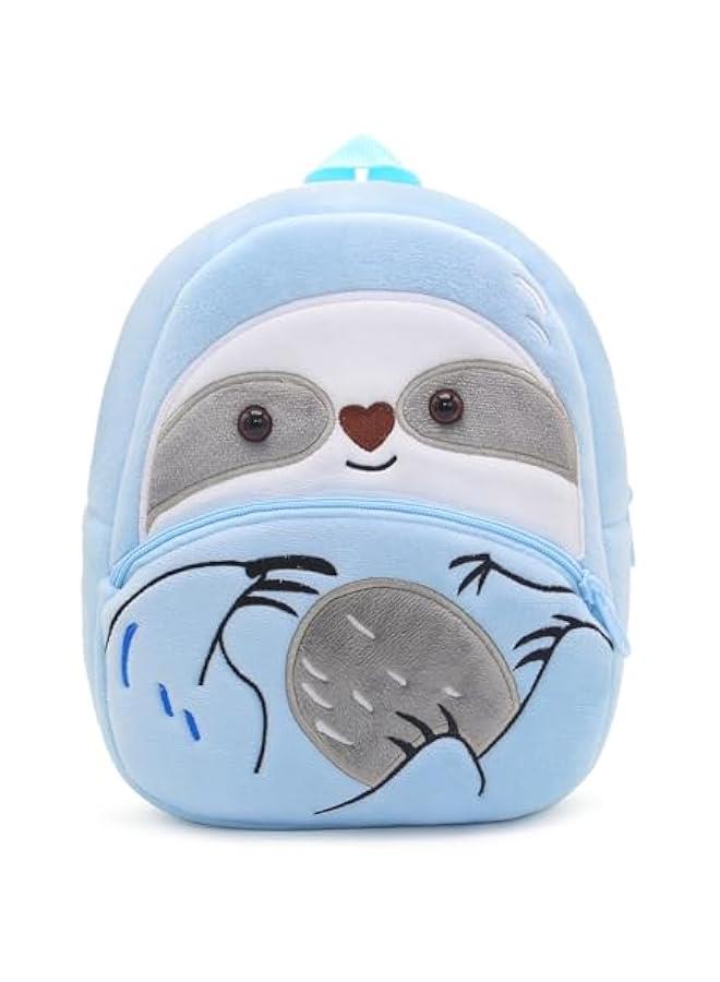 NICE CHOICE Cute Toddler Backpack Toddler Bag Plush Animal Cartoon Mini Travel Bag for Baby Girl Boy 2-6 Years(Sloth) - Image 1
