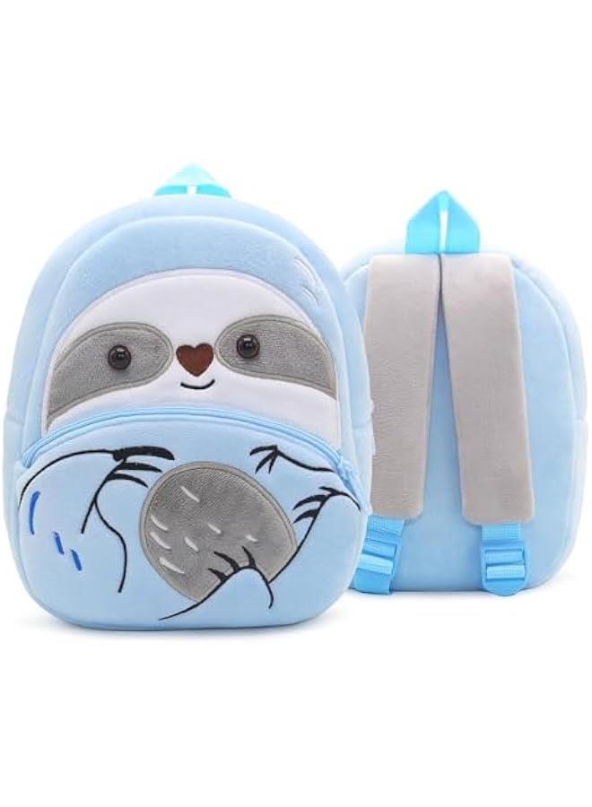 NICE CHOICE Cute Toddler Backpack Toddler Bag Plush Animal Cartoon Mini Travel Bag for Baby Girl Boy 2-6 Years(Sloth) - Image 2