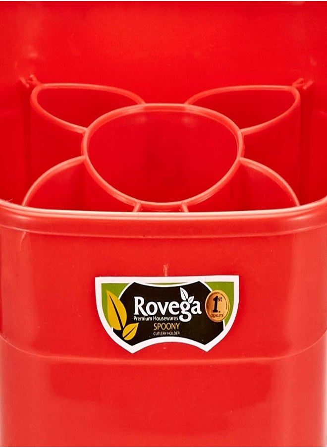 AKDC Rovega Spoons Cutlery Holder With Spoon - 2 Pieces,Red  - Image 2