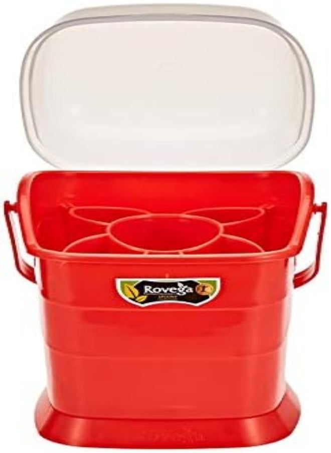 AKDC Rovega Spoons Cutlery Holder With Spoon - 2 Pieces,Red  - Image 4