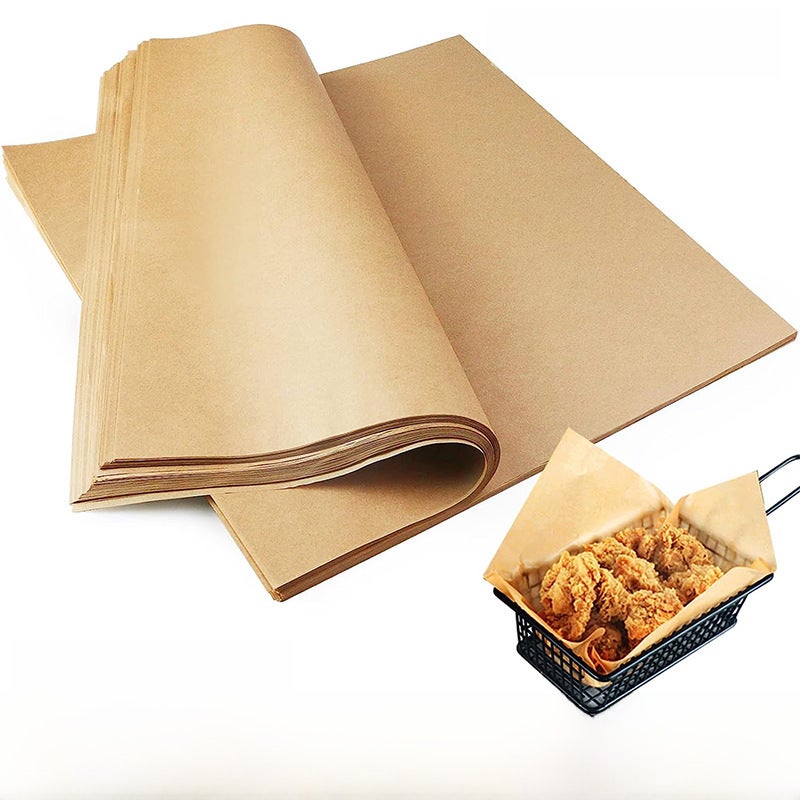 Brown Baking Parchment Paper for Oven and Air Fryer 100 natural colors/bag 