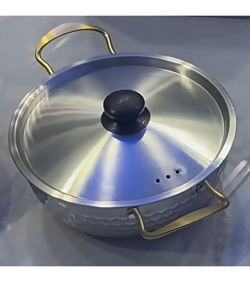 Golden Hammer Pattern Stainless Steel Soup Pot for Induction Gas Stove - Image 1