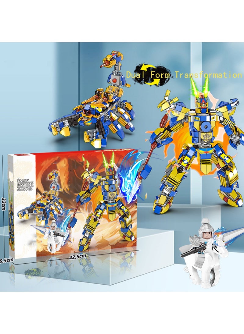 null - Zhao Yun 2 Transformed Mecha 411 Particle Assembly Set Toy, Three Kingdoms Hero Building Blocks Assembly Game, Best Learning And Role Playing, Gift - Image 1
