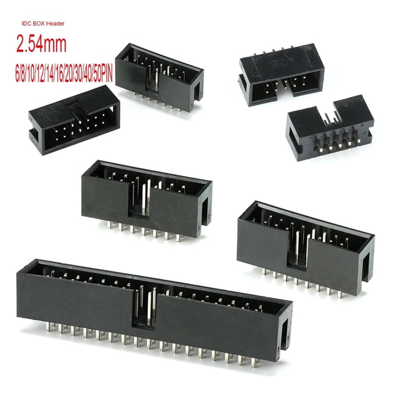 20PIN 2X10 Double Row Male Socket Straight IDC Box Header PCB Connector 2.54mm Pitch - Image 2