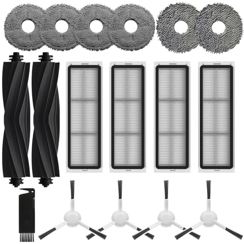 JoyBros Accessories for Dreame L10s Pro Ultra, L10 Prime L10s Pro Gen 2 L10s Plus Wiping Pads X6 ; Filters X4 ; Main Brushes X2 ;Side Brushes X4 Spare Parts - Image 1