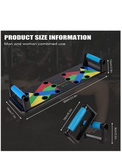ELTRAZONE Push Up Board 9 in 1 Home Workout Equipment Multi-Functional Pushup Bar System Fitness Floor Chest Muscle Exercise Professional Equipment Burn Fat Strength Training Arm  - Image 3