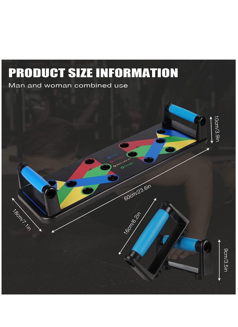 ELTRAZONE - Push Up Board 9 in 1 Home Workout Equipment Multi-Functional Pushup Bar System Fitness Floor Chest Muscle Exercise Professional Equipment Burn Fat Strength Training Arm - Image 1