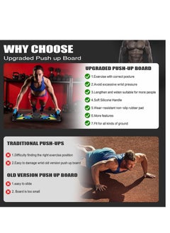 ELTRAZONE Push Up Board 9 in 1 Home Workout Equipment Multi-Functional Pushup Bar System Fitness Floor Chest Muscle Exercise Professional Equipment Burn Fat Strength Training Arm  - Image 5