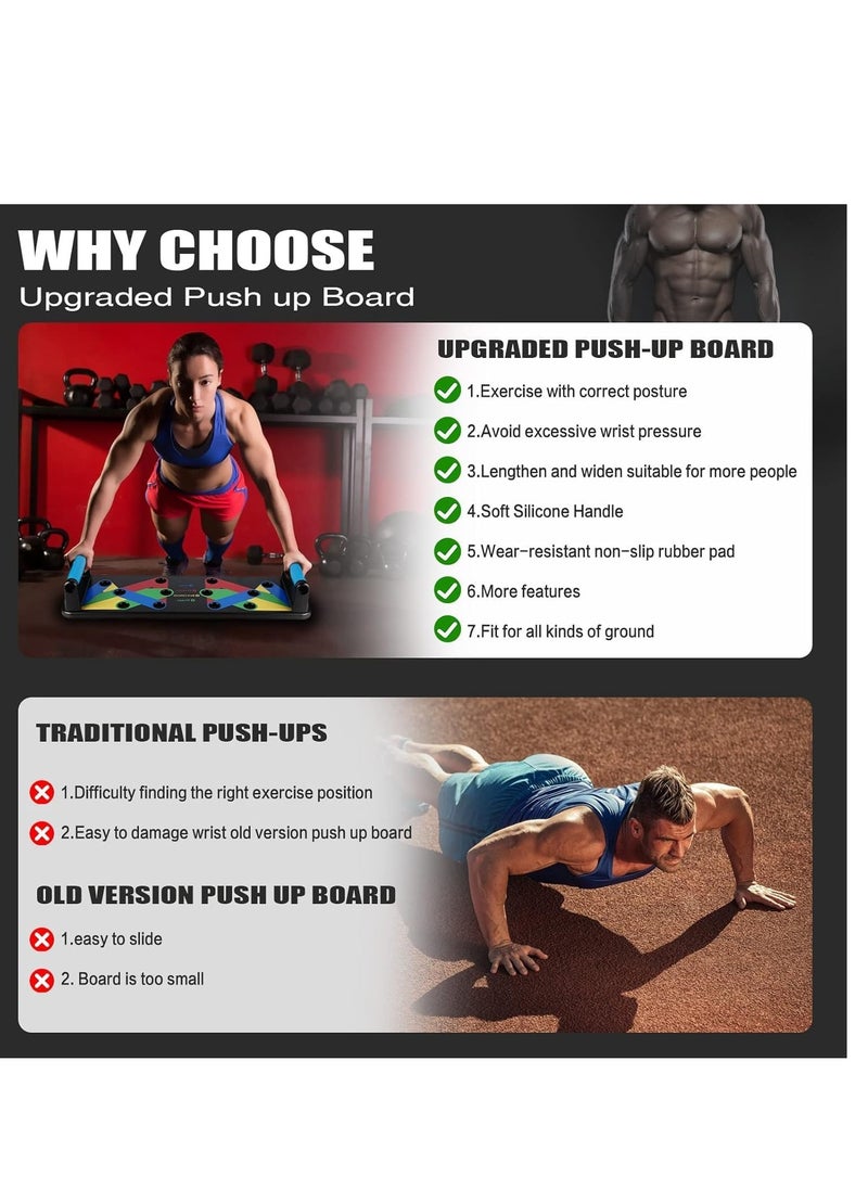 ELTRAZONE - Push Up Board 9 in 1 Home Workout Equipment Multi-Functional Pushup Bar System Fitness Floor Chest Muscle Exercise Professional Equipment Burn Fat Strength Training Arm - Image 1