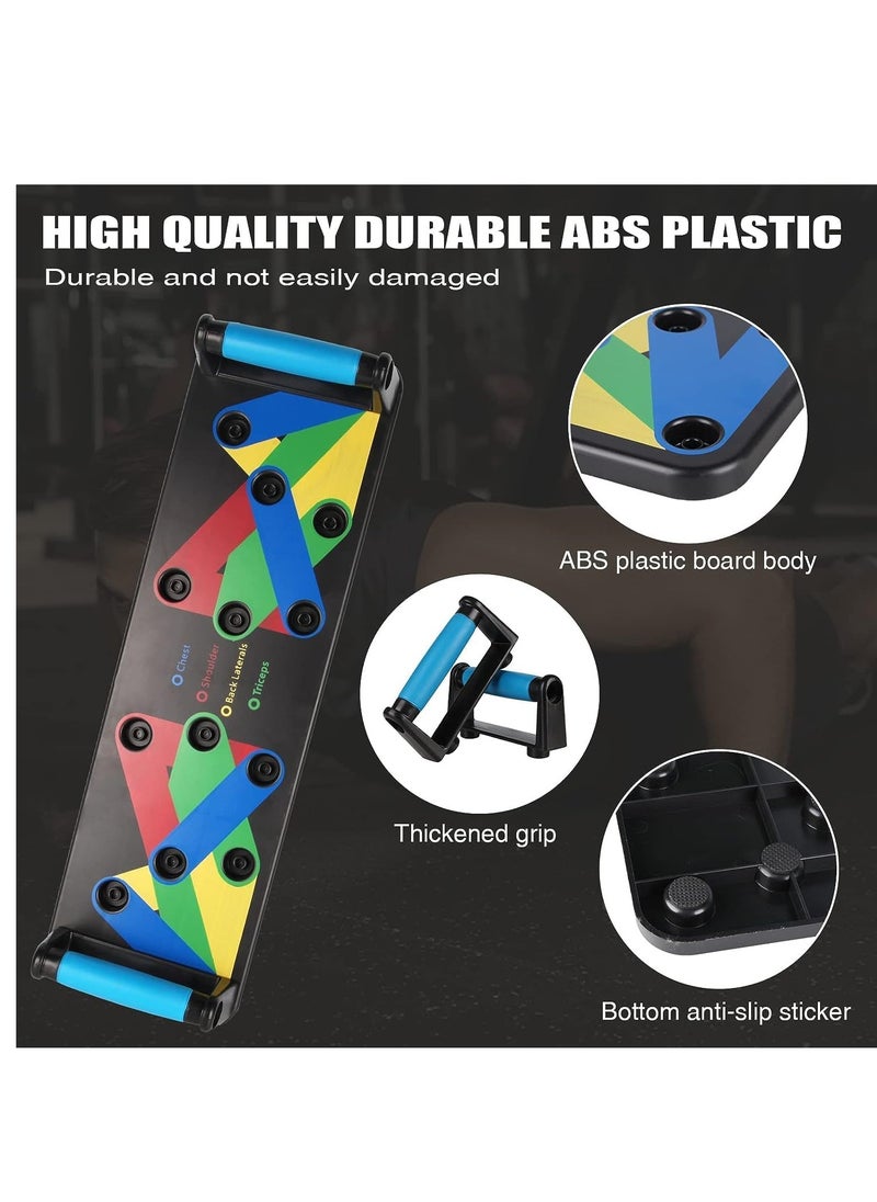 ELTRAZONE - Push Up Board 9 in 1 Home Workout Equipment Multi-Functional Pushup Bar System Fitness Floor Chest Muscle Exercise Professional Equipment Burn Fat Strength Training Arm - Image 1
