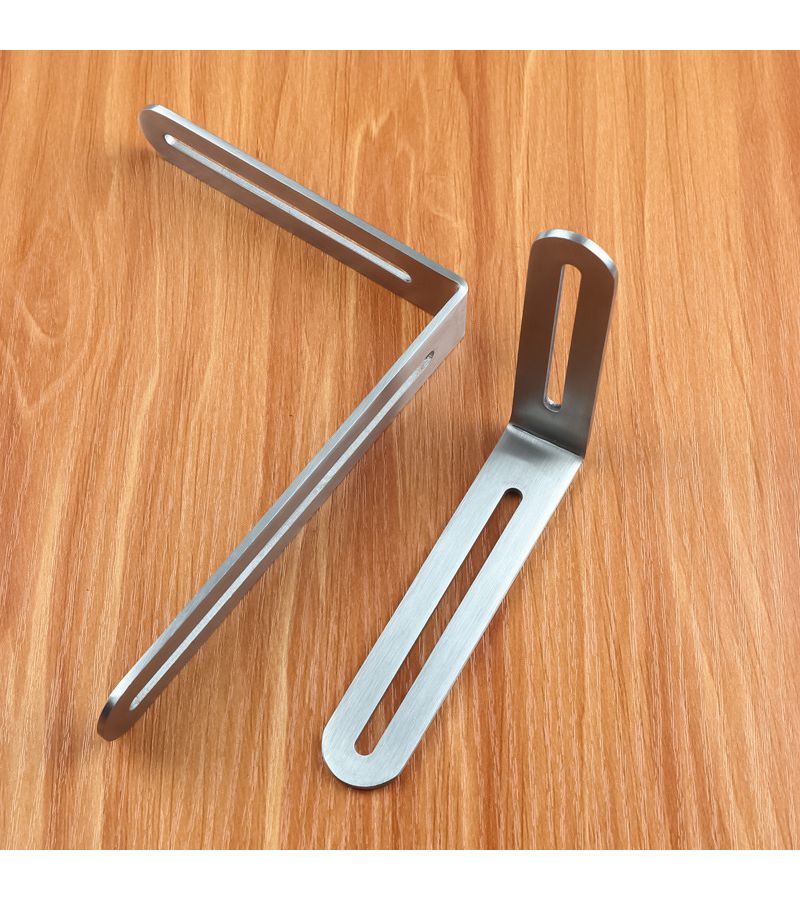 Stainless Steel Adjustable Angle Code Long Hole Activity 90 Degree Right Angle Furniture Fixer L Shaped Shelf Bracket Connector Model SV7 - Image 2