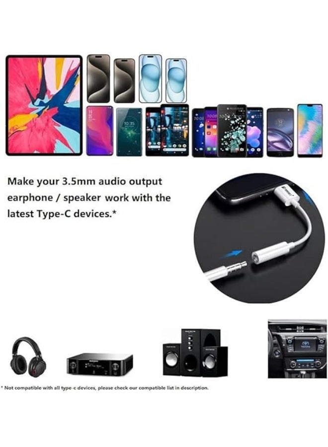 نوع-C USB C إلى 3.5 ملم محول سماعة الرأس كابل مضغوط ، محول AUX للسيارة الصوتية لـ iPhone Samsung S23 S24 S25 FE Plus Ultra Google Pixel 10 ، لـ iPad Air 5 Mini 6 ، Pro ، 10th ، إلخ - Image 4