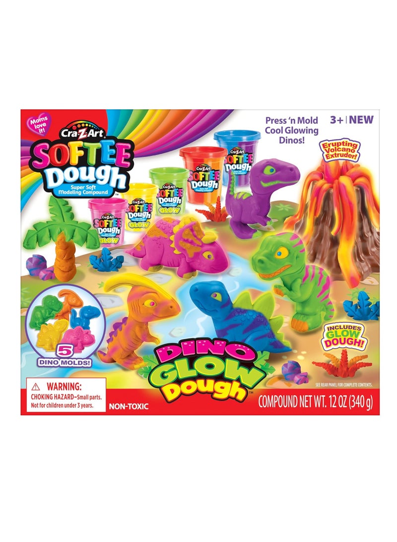 كري-زي-آرت Cra-Z-Art عجينة تشكيل Softee Dough دينو غلو - Image 1