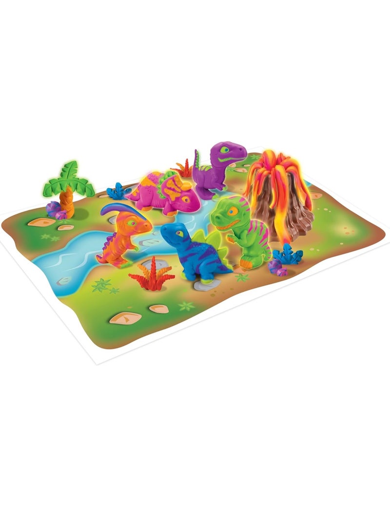 كري-زي-آرت Cra-Z-Art عجينة تشكيل Softee Dough دينو غلو - Image 2