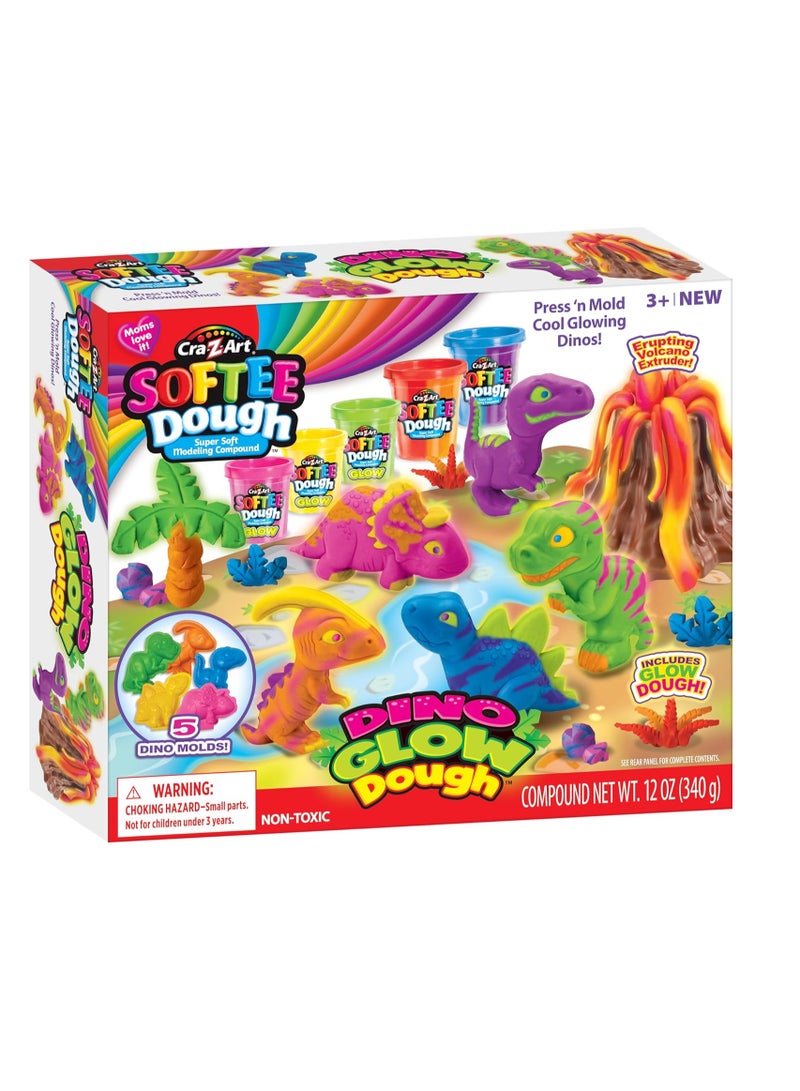 كري-زي-آرت Cra-Z-Art عجينة تشكيل Softee Dough دينو غلو - Image 3