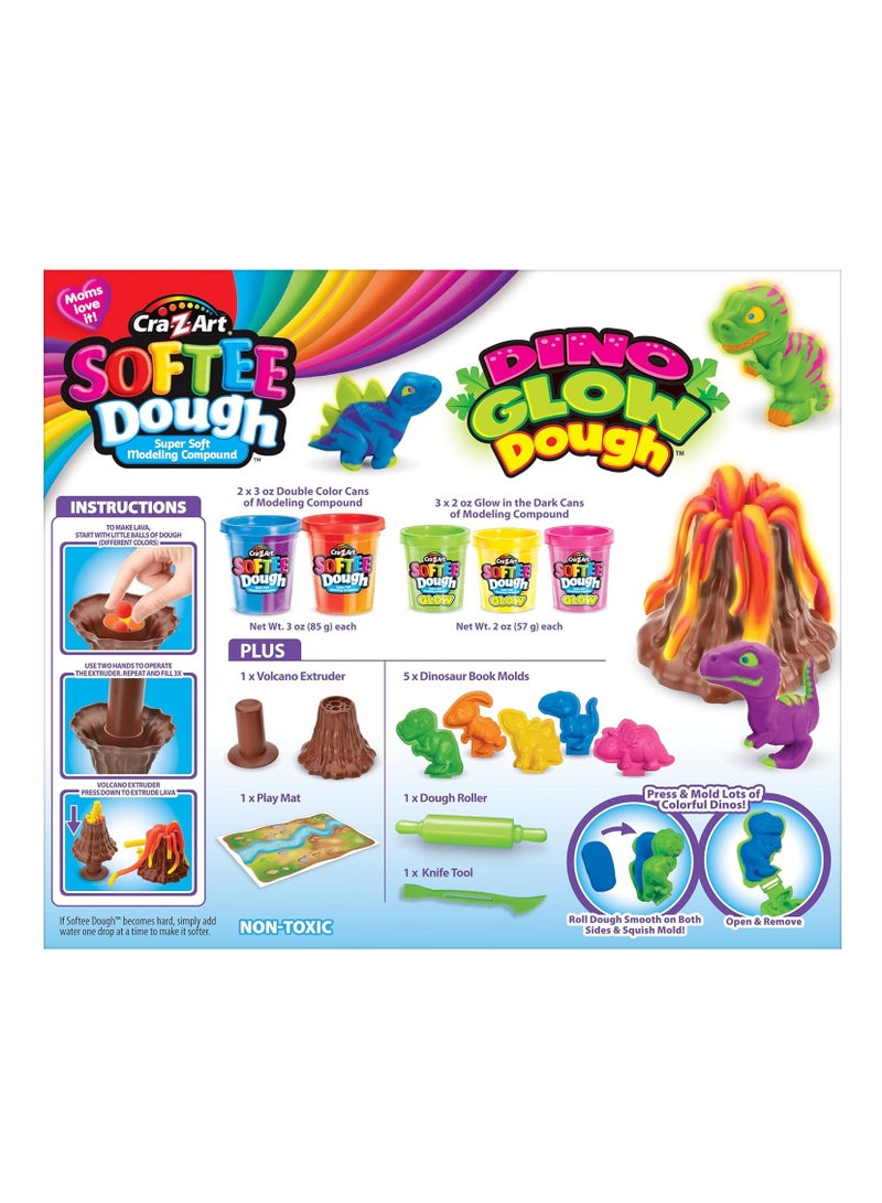 كري-زي-آرت Cra-Z-Art عجينة تشكيل Softee Dough دينو غلو - Image 4