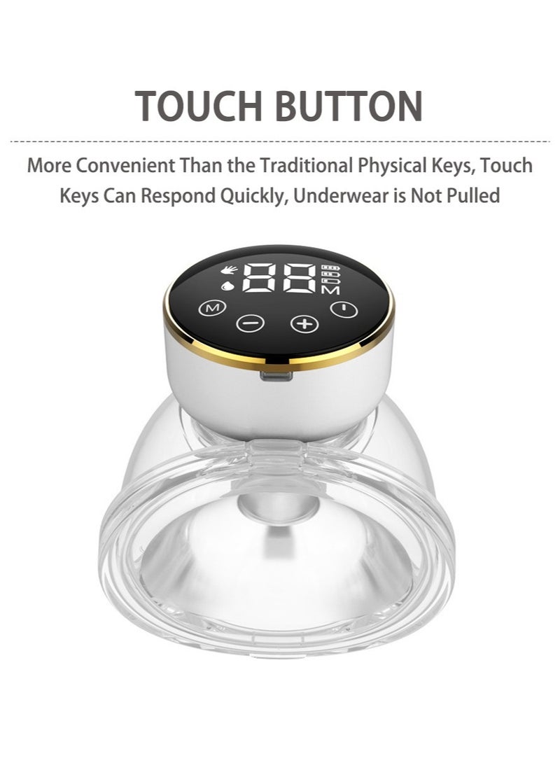 Arabest مضخة ثدي قابلة للارتداء، مضخة ثدي بدون استخدام اليدين، مضخة ثدي كهربائية مع 3 أوضاع، مضخة ثدي محمولة مع شاشة LCD بيضاء - Image 2
