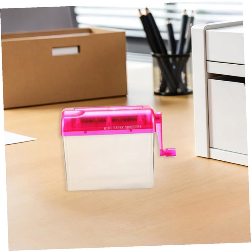 2pcs Portable Mini Manual Paper Shredder Hand Crank for Home Office Travel Privacy Protection - Image 5