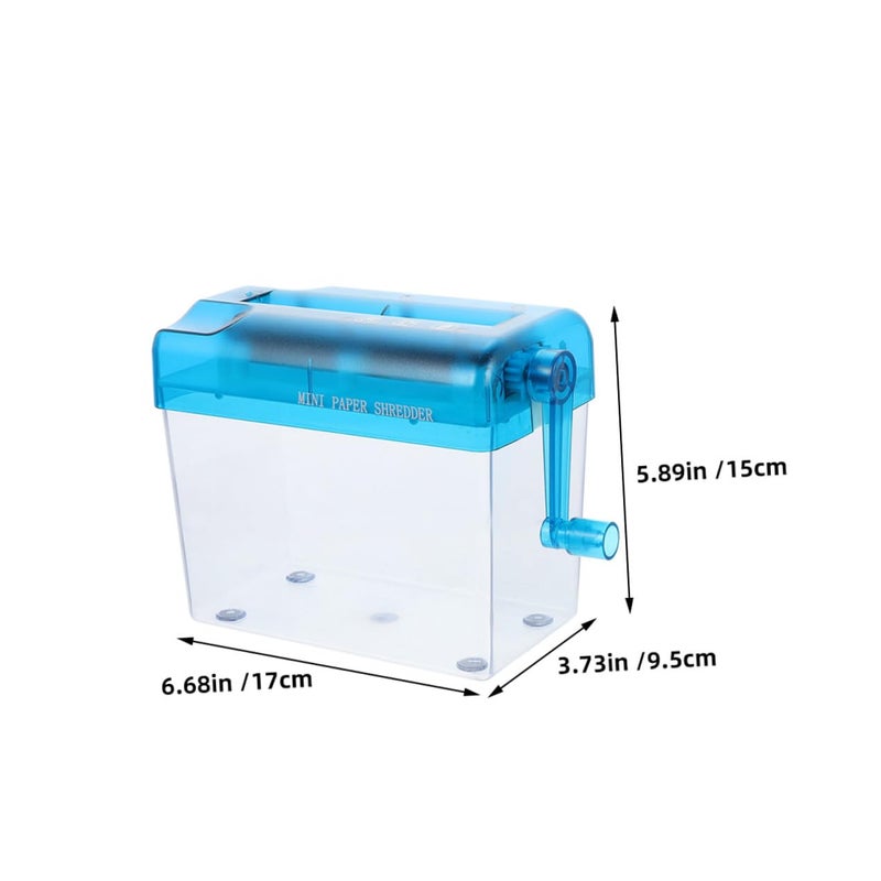 2pcs Portable Mini Manual Paper Shredder Hand Crank for Home Office Travel Privacy Protection - Image 3