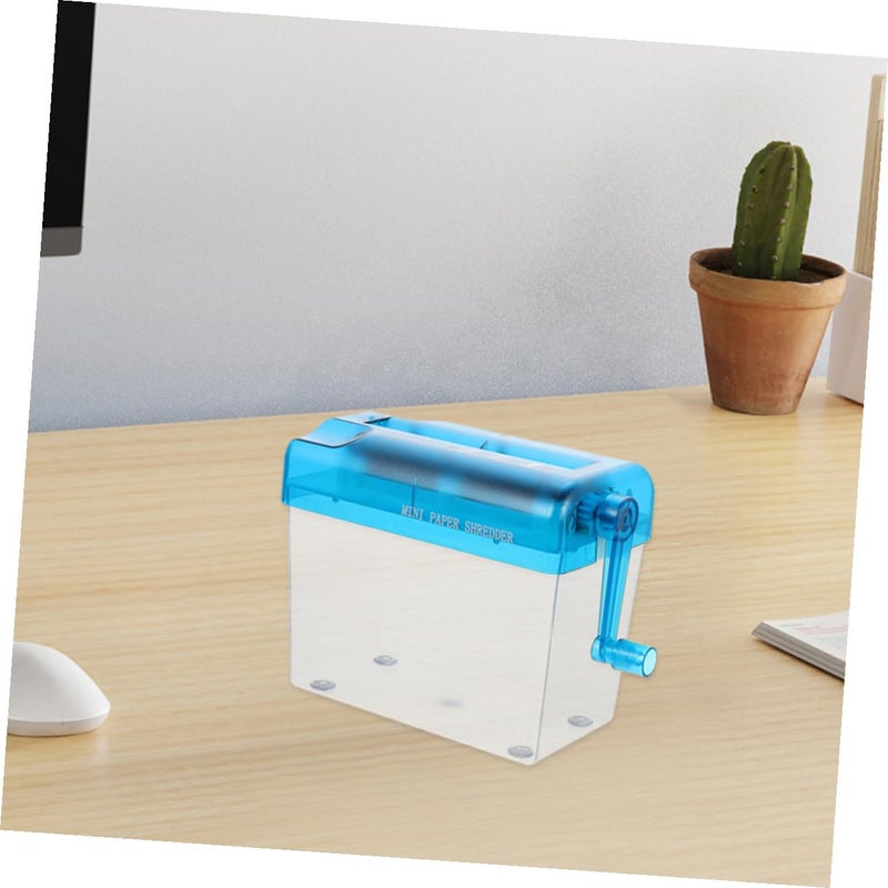2pcs Portable Mini Manual Paper Shredder Hand Crank for Home Office Travel Privacy Protection - Image 4