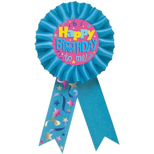 Amscan Stylish Multicolor "Happy Birthday to Me" Award Ribbon - 5.5" (1 Pc.) - Unique & Premium Quality Design - Perfect for Self-Gifting & Birthday Milestones - Image 5