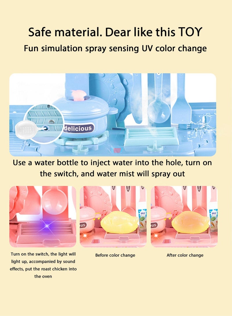 Paka Rabbit 30 Toy Accessories, Kids kitchen playset, indoor/outdoor kitchenette, interactive play with lights, sounds and spray, made of durable plastic, ,suitable for toddlers aged 3+ - Image 4