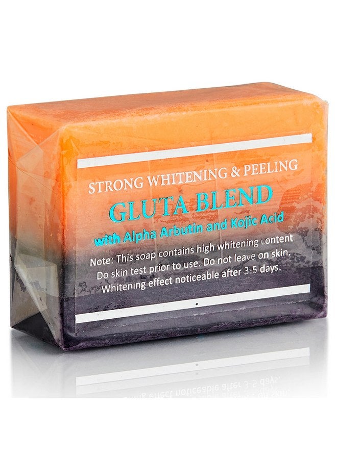 RELUMINS Premium Maximum Lightening and Peeling Soap with Glutathione, Arbutin, and Kojic acid, Rejuvenates and Clears Skin - 65 Gram Bar - Image 1