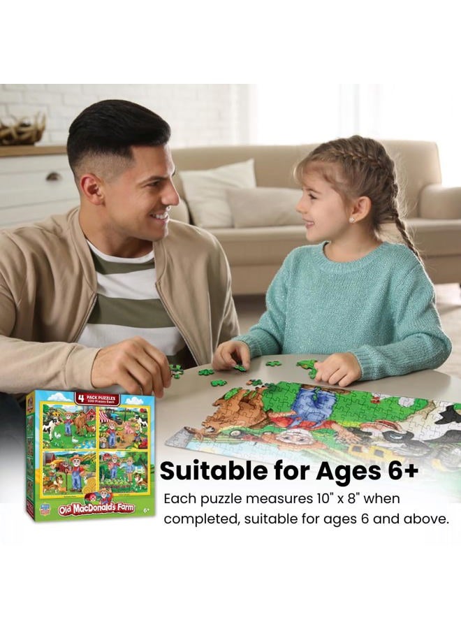 MasterPieces – Jigsaw Puzzle Set for Kids 6+ Years, 4-Pack of 100 Pieces, Educational and Fun Game, Silly Animals Collection, Gift Idea for Children, 8" x 10" - Image 5