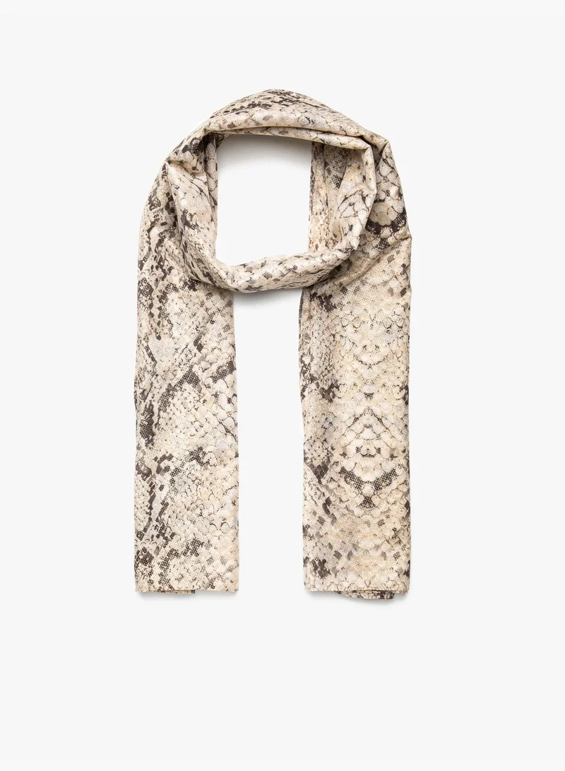 KOTON Snake Patterned Shawl