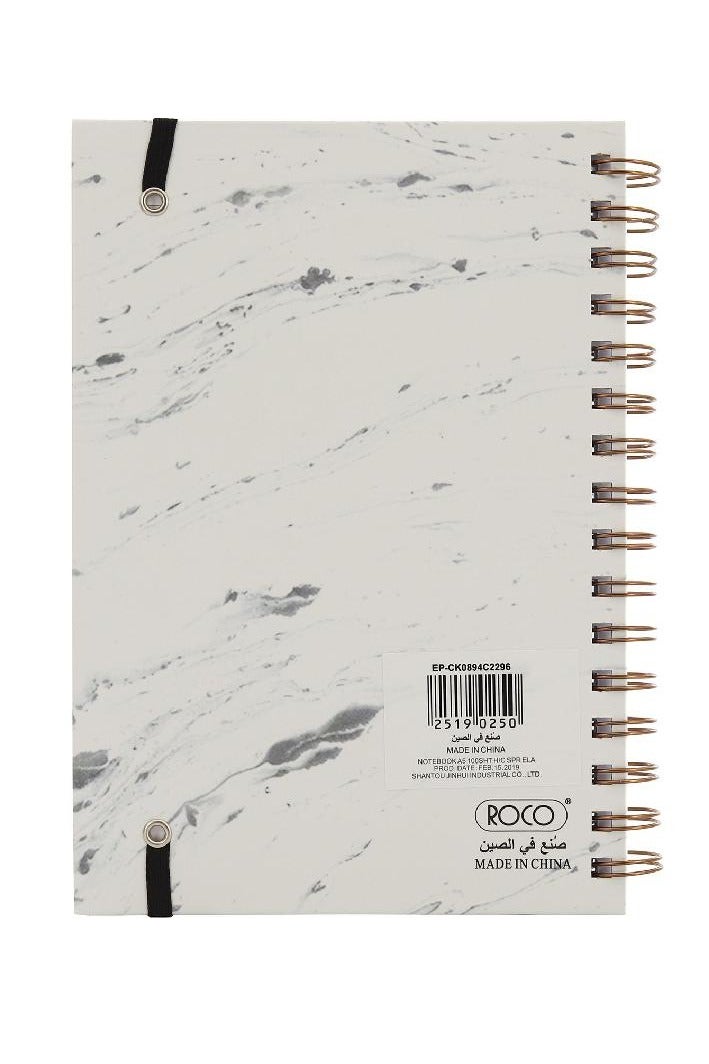 ROCO Notebook Marble | A5 | 100 Sheets | Lined | White - Image 4
