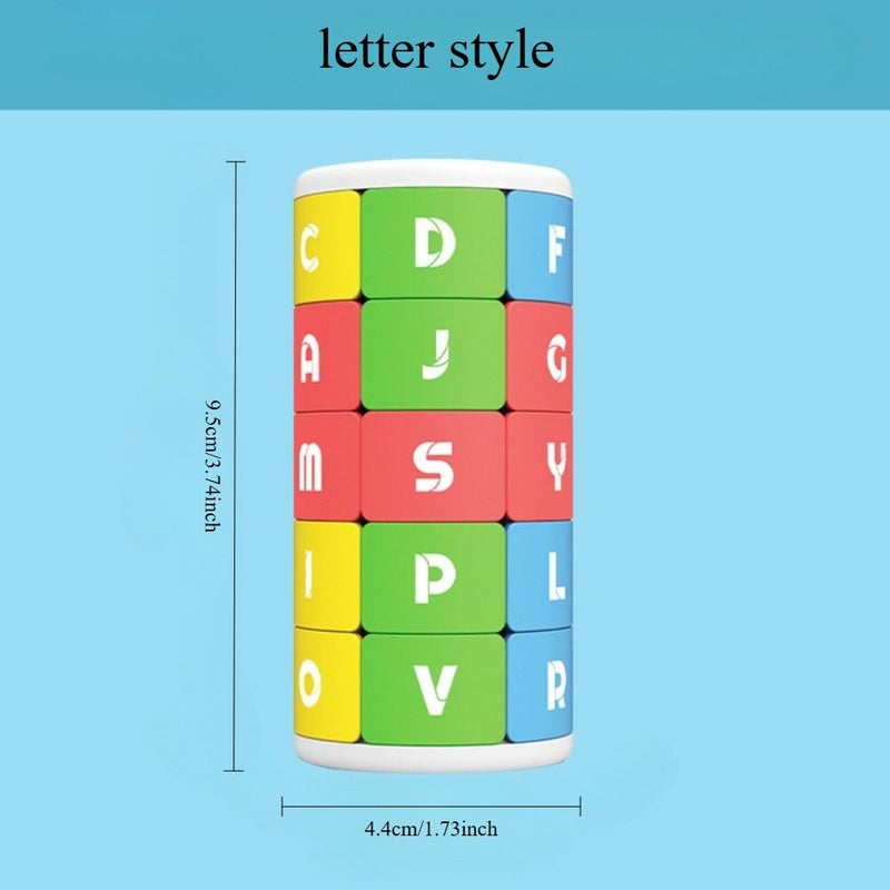 5 Level Brain Teaser 3D Thinking Number And Letter Puzzle Number Brain Development Science Education Toy 3D Rotating Letter Puzzle 1pc - Image 2