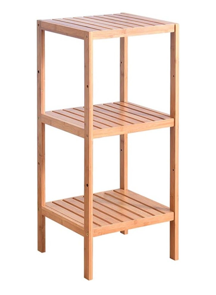 DubaiGallery Household Essentials Bamboo 3-Shelf Slatted Cube Tower in Natural - Image 3