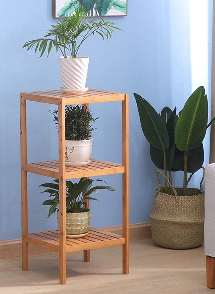 DubaiGallery Household Essentials Bamboo 3-Shelf Slatted Cube Tower in Natural - Image 4