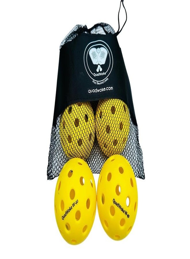Quadwoke W-40 Balls | 40 Holes Outdoor Pickleball | for Beginners - Image 3