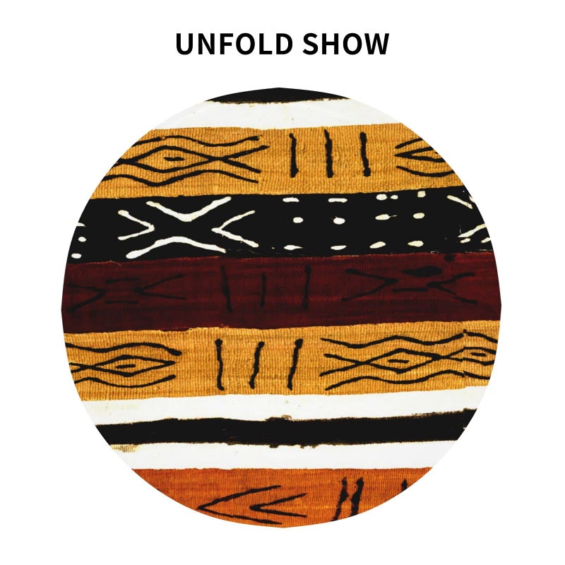 FREEHOTU African Tribe Kente Round Tablecloth Thicken Desk Cloth Washable Table Cover Table Cloth for Kitchen Daily Dinning Party Tabletop Decor 60 Inch - Image 3