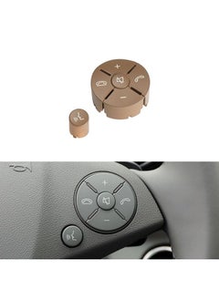 Car Right Side Steering Wheel Switch Buttons Panel for Mercedes-Benz W204 2007-2014, Left Driving(Beige)