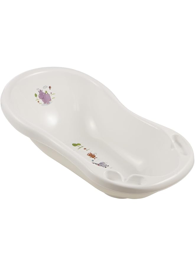 keeeper Keeper 84 Cm Baby Bath With Plug Hippo White - Image 1