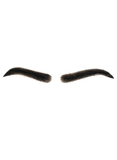 Suncolor Hair Fake Lace Eyebrows For Men Human Hair Black Brown Artifical Eyebrows (F1)  - Image 1