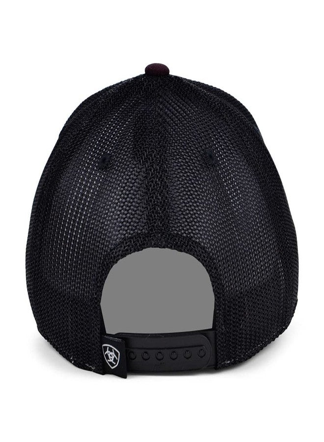 ARIAT Men's Round Shield Patch Cap Red OS - Image 3