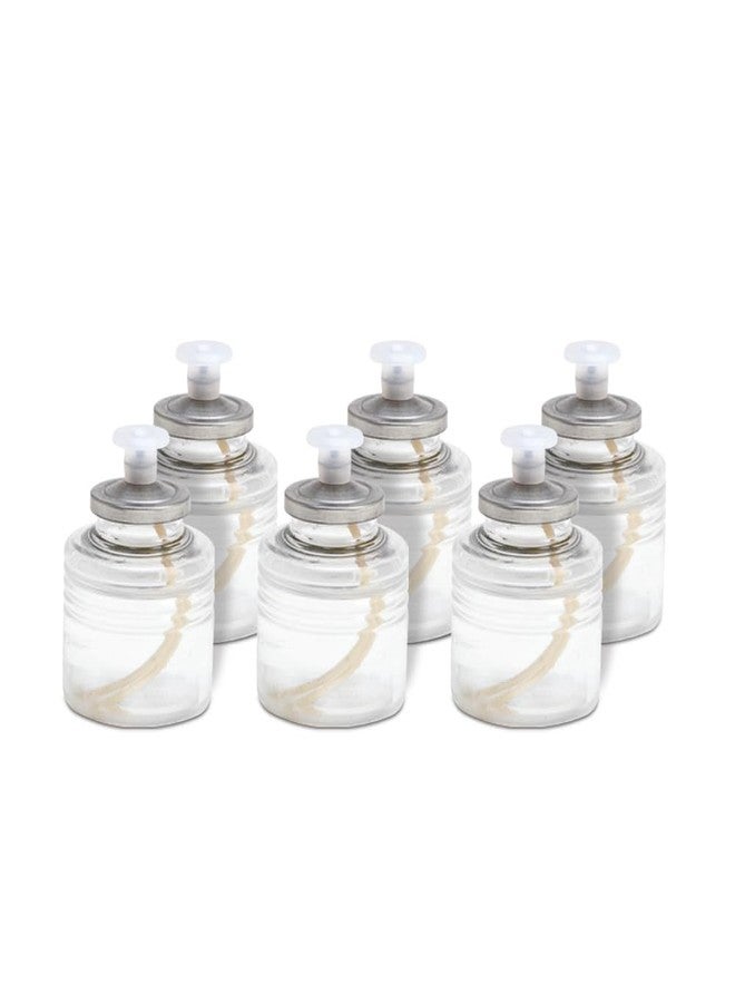 Sterno SoftLight Liquid Wax Candle Pack - Decorative Candles for Centerpieces, Candle Set with Bottle-Design Holder - Long Lasting Liquid Paraffin Candles, Burns Up to 18 Hours - 6 Pack - Image 1