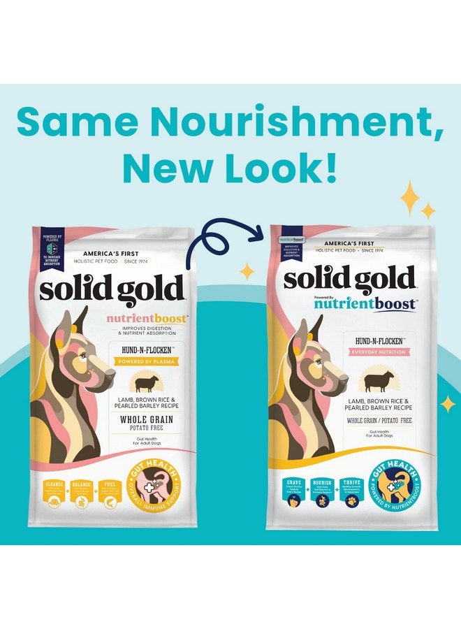 Solid Gold Dry Dog Food for Adult & Senior Dogs - Made with Real Lamb & Brown Rice - NutrientBoost Hund-N-Flocken Healthy Dog Food for Weight Management & Better Digestion - 3.75 LB Bag - Image 2