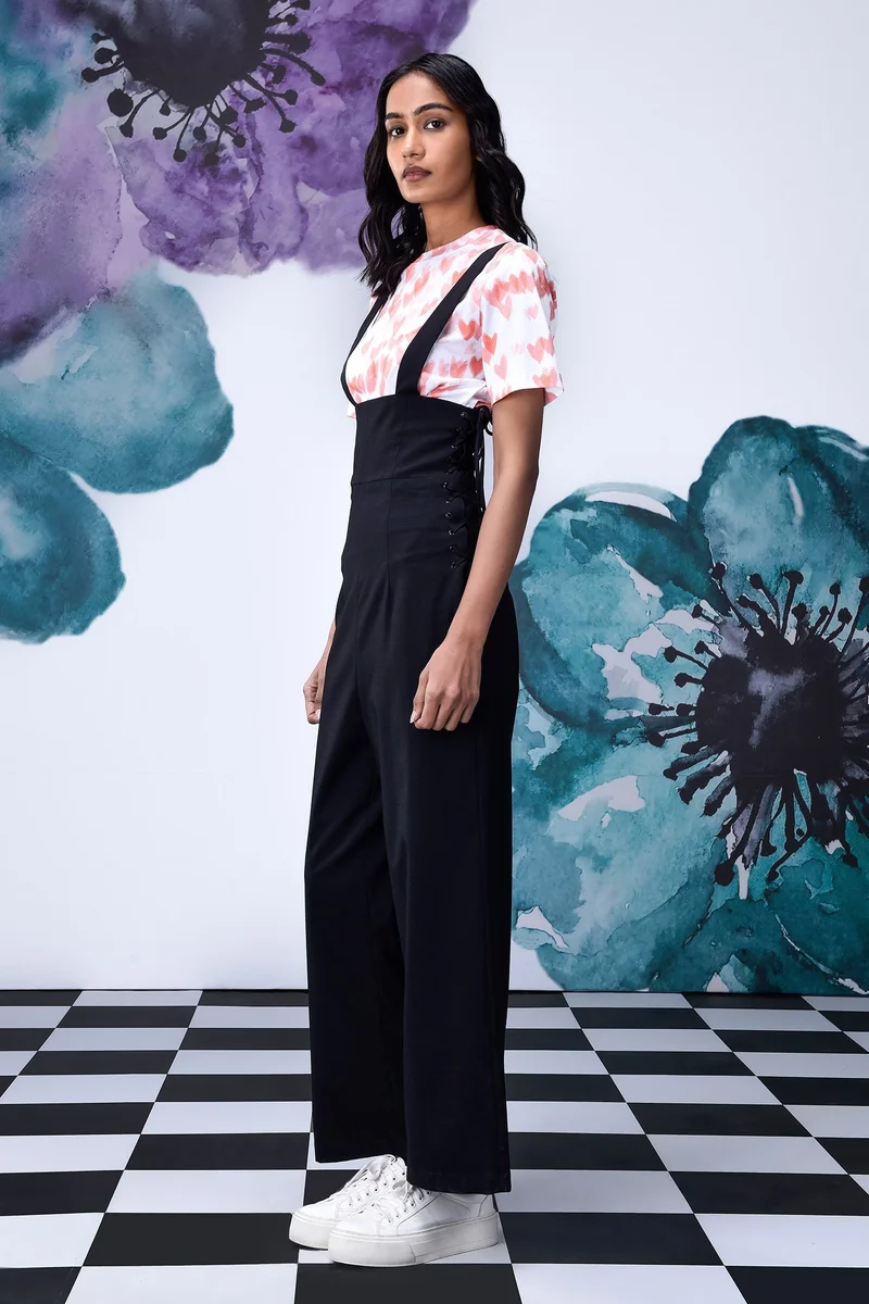 Genes Lecoanet Hemant Highwaist Lace-up Relax Fit Overalls