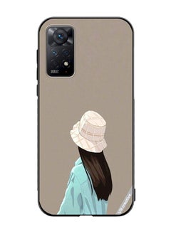 Protective Case Cover For Xiaomi Redmi Note 11 Pro 5G Brown Hat Girl Design Multicolour