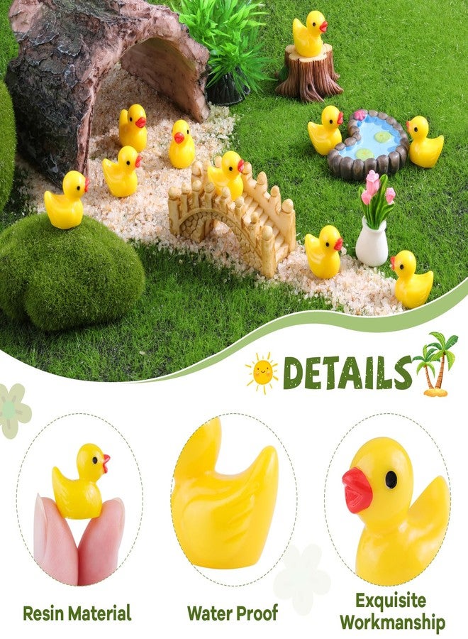 TINKRSTUFF 150PCS Mini Resin Animals Cute Yellow Tiny Ducks,Miniature Duck Figures to Hide,Little Animal Small Figurines Bulk for Topper Desk Garden Dollhouse Landscape Aquarium Ornaments DIY Crafts & Decor - Image 3