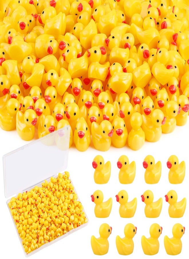 TINKRSTUFF 150PCS Mini Resin Animals Cute Yellow Tiny Ducks,Miniature Duck Figures to Hide,Little Animal Small Figurines Bulk for Topper Desk Garden Dollhouse Landscape Aquarium Ornaments DIY Crafts & Decor - Image 1