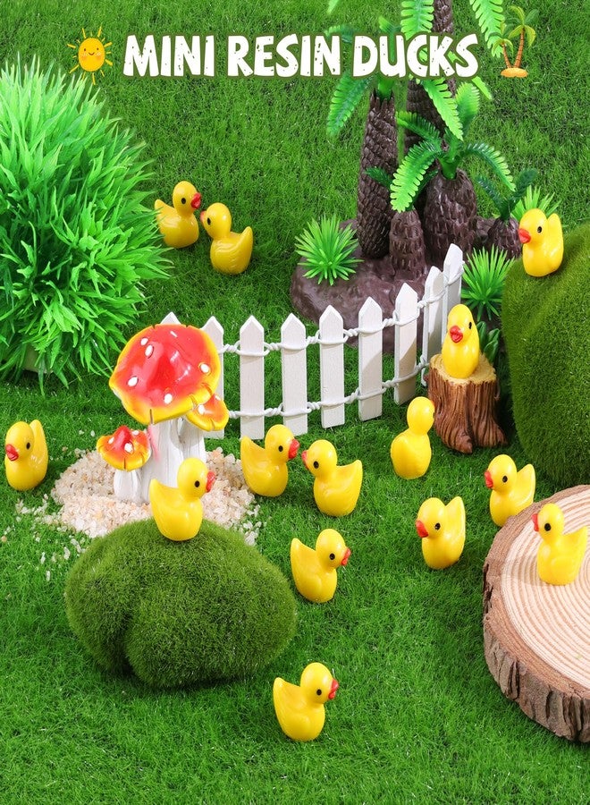 TINKRSTUFF 150PCS Mini Resin Animals Cute Yellow Tiny Ducks,Miniature Duck Figures to Hide,Little Animal Small Figurines Bulk for Topper Desk Garden Dollhouse Landscape Aquarium Ornaments DIY Crafts & Decor - Image 4