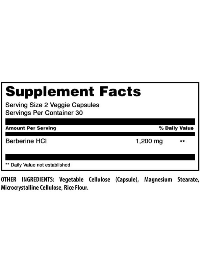 amazing nutrition Formulas Berberine 1200 mg per Serving, 60 Veggie Capsules - Image 4