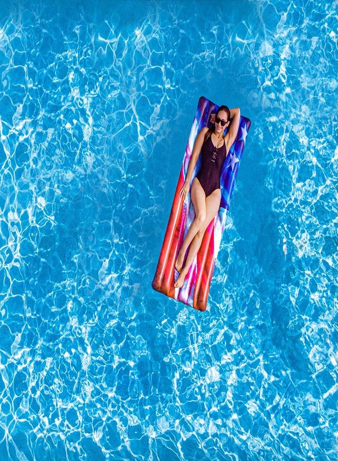 Poolcandy Stars and Stripes Pool Rafts (Deluxe Inflatable Large American Flag Pool, Beach, Lake Raft) - Image 4